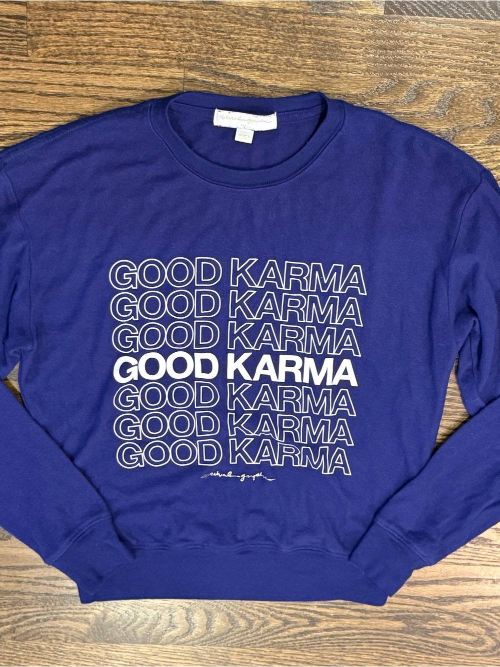 Spiritual Gangster Royal Blue 'Good Karma' Crewneck
